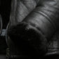 B004 Premium Black Leather Flight Jacket with Fur Trim