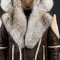 B008 HoL Original Brand Hood Warm Brown Sheep Leather Men's Jacket