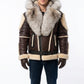 B008 HoL Original Brand Hood Warm Brown Sheep Leather Men's Jacket