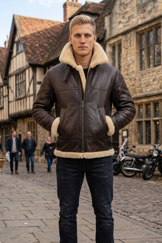 B010 B3 RAF Shearling Pilot Aviator Jacket