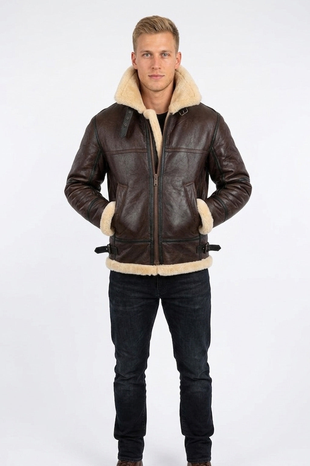 B010 B3 RAF Shearling Pilot Aviator Jacket