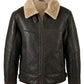 B011 RAF Aviator Brown Real Shearling Fur Cockpit Men's Jacket