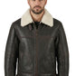 B011 RAF Aviator Brown Real Shearling Fur Cockpit Men's Jacket