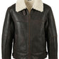 B011 RAF Aviator Brown Real Shearling Fur Cockpit Men's Jacket