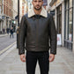 B011 RAF Aviator Brown Real Shearling Fur Cockpit Men's Jacket