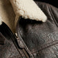 B011 RAF Aviator Brown Real Shearling Fur Cockpit Men's Jacket
