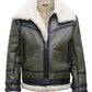 B013 HoL RAF B3 Men's Aviator WWII Genuine Green Winter Jacket