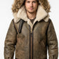 B014 RAF B3 Detachable Hood Aviator Winter Khaki Men's Jacket