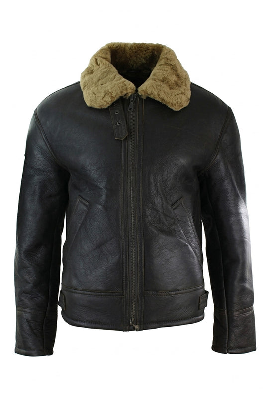 Men's B018 Aviator B3 Real Leather Shearling Sheepskin Jacket | Sale