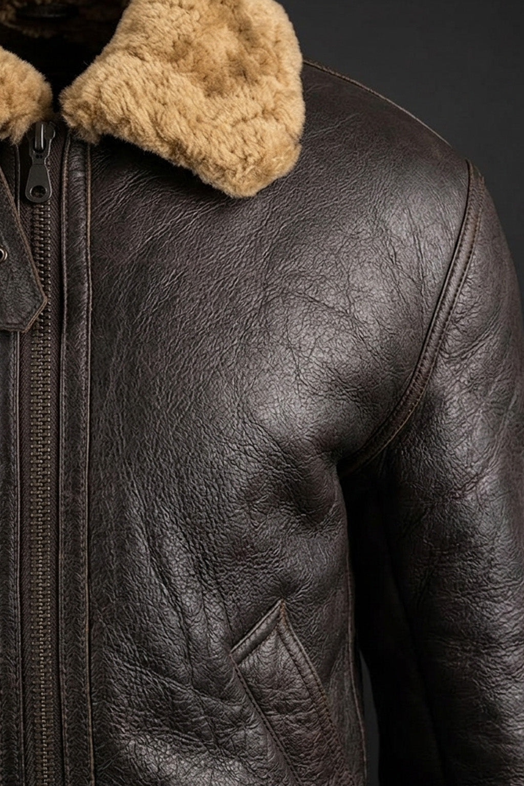 Men's B018 Aviator B3 Real Leather Shearling Sheepskin Jacket | Sale
