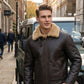 Men's B018 Aviator B3 Real Leather Shearling Sheepskin Jacket | Sale