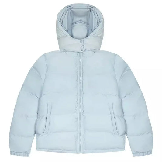 P001 Mens Parachute Hooded Puffer Jacket White