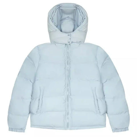 P001 Mens Parachute Hooded Puffer Jacket White