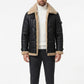 B035 Men B3 Real Leather Aviator Bomber WW11 Shearling Jacket Black & Brown