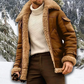 B035 Men B3 Real Leather Aviator Bomber WW11 Shearling Jacket Black & Brown
