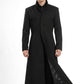 C007 Matrix Neo Twill Coat Keanu Reeves Black Trench for Men's