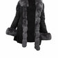 F001 HoL Brand Women's Real Black Suede Leather Coat
