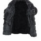F001 HoL Brand Women's Real Black Suede Leather Coat