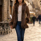 F002 HoL Women's Real Brown Real Sheep Shearling Fur Coat-Medium-Clearance Sale 2024
