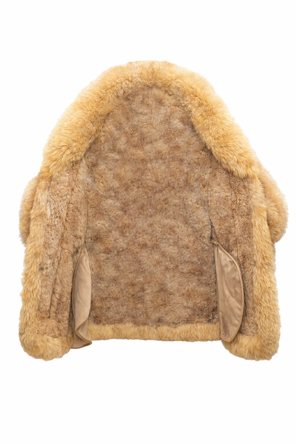 F003 HoL Women's Real Camel Brown Suede Leather Coat