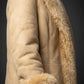 F003 HoL Women's Real Camel Brown Suede Leather Coat