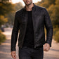 M001 Cafe Racer Black Men's Biker Vintage Motorcycle Jacket