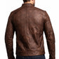 M002 Cafe Racer Men's Vintage Style Retro Brown Distressed Jacket