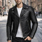 M007 Men's Stylish Black Fashion Real Leather Biker Suede Style Jacket