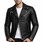 M007 Men's Stylish Black Fashion Real Leather Biker Suede Style Jacket