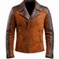 M008 Men's Cafe Racer Stylish Biker Real Leather Suede Brown Jacket