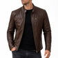 M011 Vintage Cafe Racer Brown Men Retro Biker Stylish Jacket