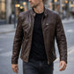 M011 Vintage Cafe Racer Brown Men Retro Biker Stylish Jacket