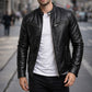 M012 Vintage Cafe Racer Black Men Retro Biker Stylish Genuine Leather Jacket