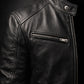 M012 Vintage Cafe Racer Black Men Retro Biker Stylish Genuine Leather Jacket