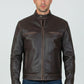 M014 Contraband Mark Wahlberg's Slim Fit Distress Leather Jacket