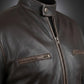 M014 Contraband Mark Wahlberg's Slim Fit Distress Leather Jacket