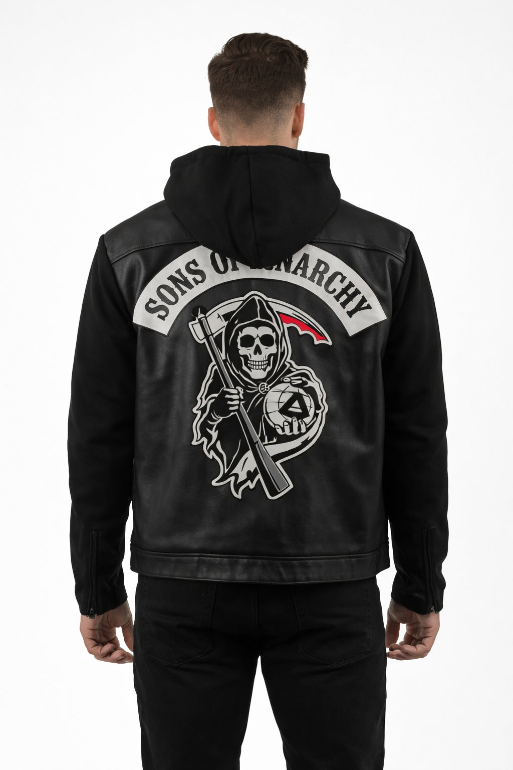 M016 Fashion (SOA) Sons of Anarchy Hoodie Style Black Men's Jacket
