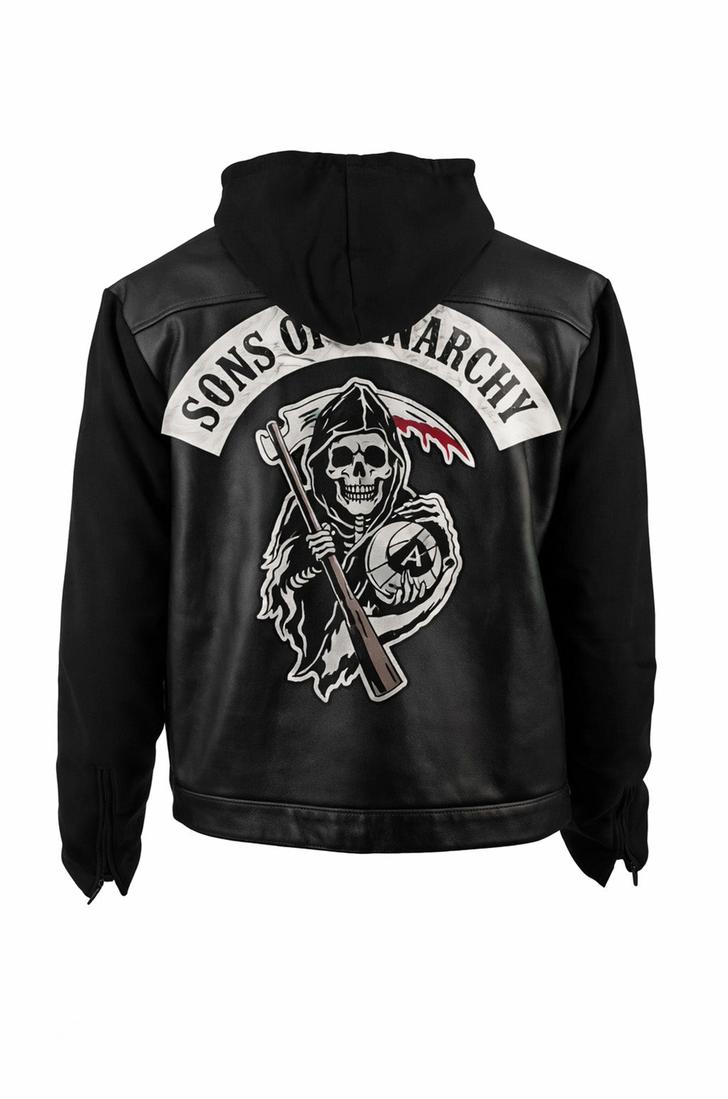 M016 Fashion (SOA) Sons of Anarchy Hoodie Style Black Men's Jacket