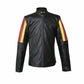 M019 HoL Brand German Flag Brown Genuine Leather Jacket For Men's