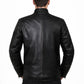 M019 HoL Brand German Flag Brown Genuine Leather Jacket For Men's