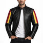 M019 HoL Brand German Flag Brown Genuine Leather Jacket For Men's