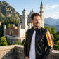 M019 HoL Brand German Flag Brown Genuine Leather Jacket For Men's