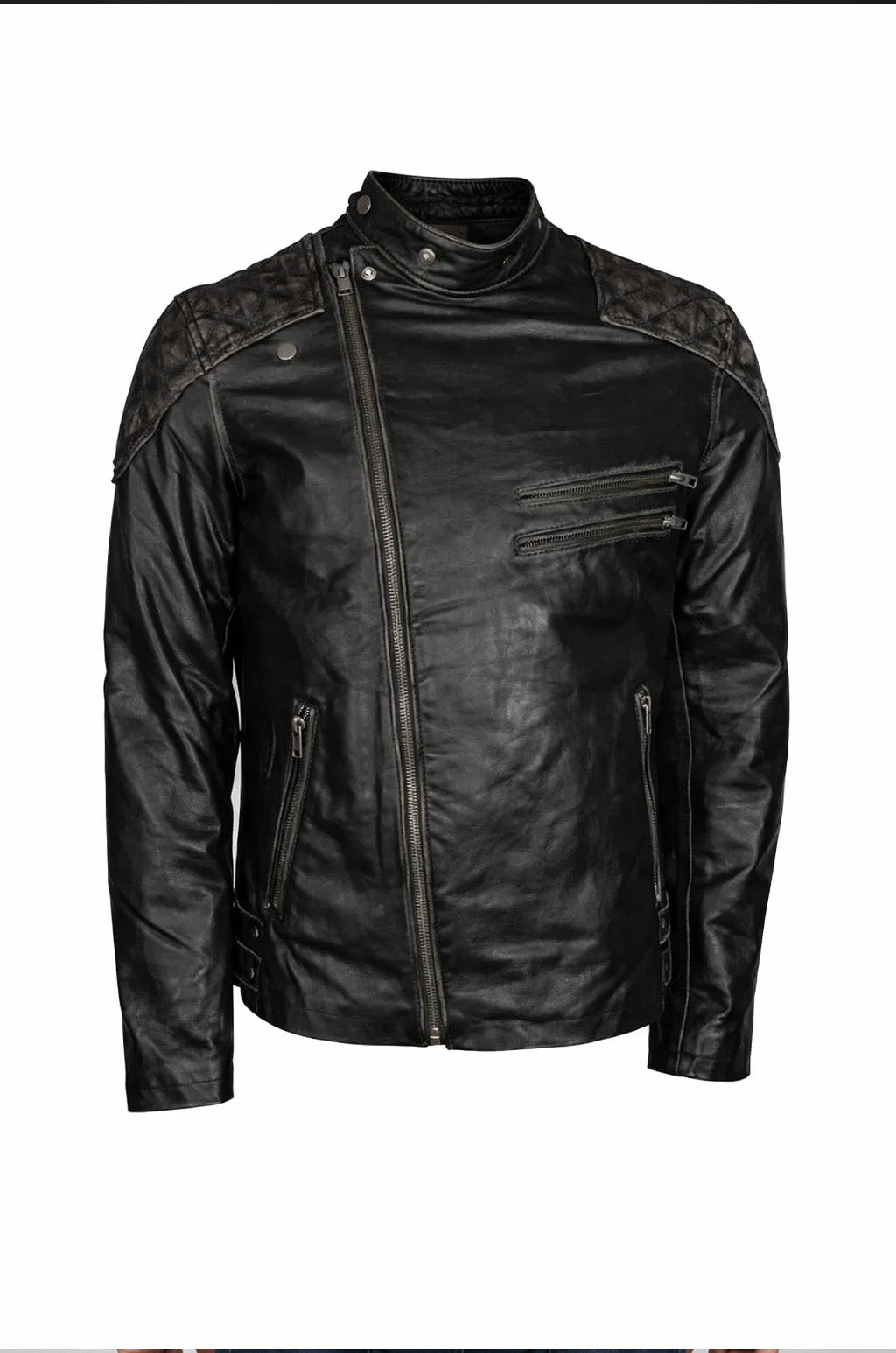 M023 Motorcycle Fashion Skull Vintage Men's Brown Biker Wear Ride Jacket