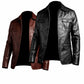 M026 Men's Blazer Wear Coat Classic Formal Easy Rider Genuine Leather Jacket