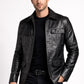 M026 Men's Blazer Wear Coat Classic Formal Easy Rider Genuine Leather Jacket