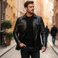 M026 Men's Blazer Wear Coat Classic Formal Easy Rider Genuine Leather Jacket