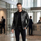 M026 Men's Blazer Wear Coat Classic Formal Easy Rider Genuine Leather Jacket