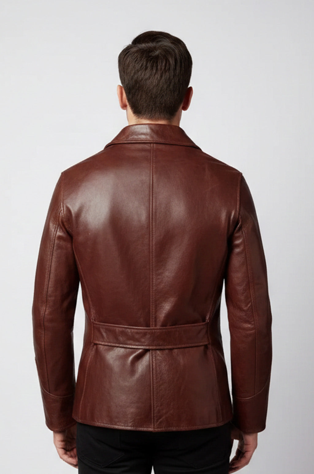 M026 Men's Blazer Wear Coat Classic Formal Easy Rider Genuine Leather Jacket
