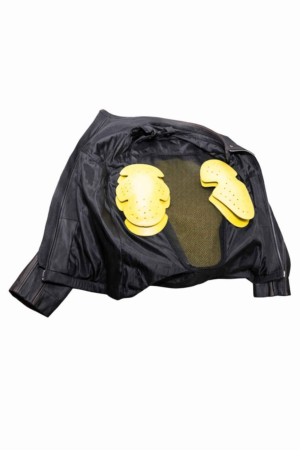 M027 Biker Support Distressed Café Racer Men Black Retro Leather Jacket with protectors
