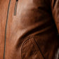 M030 Men's Genuine Leather Hooded Fur Bomber Retro Aviator Brown Stylish Jacket